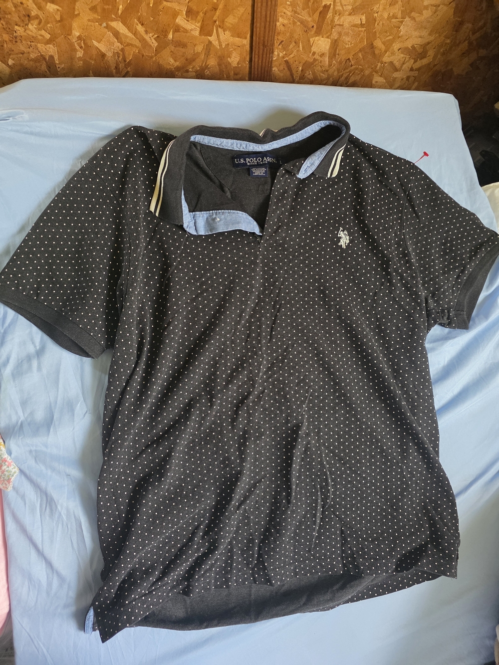 Polo by Ralph Lauren Black Polo Shirt with White Dots